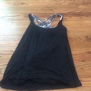 Open back lululemon polka dot bra tank